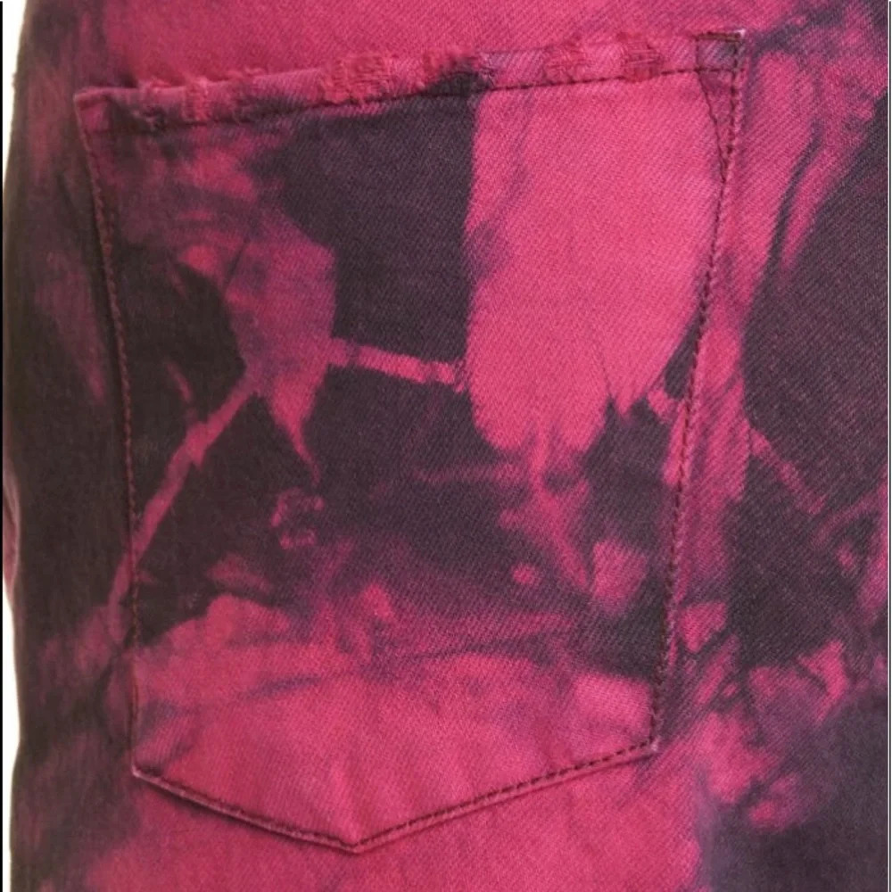 Alice + Olivia Pink and Black Straight Leg Jeans - Picture 6 of 11